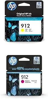 خرطوشة حبر أصلية أصلية HP 912 Magenta 3YL78AE و HP 912 خرطوشة حبر أصلية صفراء 3YL79AE