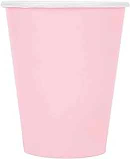 PARTY TIME - 24-Pieces Pink Poly Paper Hot And Cold Cup (9 Ounces)