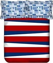 Portico Vienna Flat Queen Bedsheet Set, Printed, Multi-Colour, 224X254, 8046711