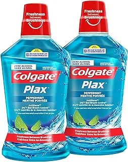 Colgate Plax Peppermint Mint Mouthwash, 500 ml (Pack of 2)