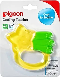 Pigeon Cooling Teether, With Sterilized Water, Wide Handle, Bpa Free, Star, Green