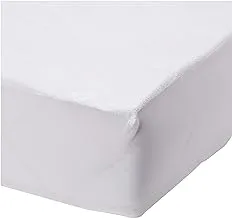 IBed home Waterproof Cotton Single Terry Mattress Protector, White, 90 x 200 cm + 30