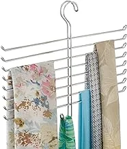 Idesign Classico Spine Closet Organizer Hanger, Hanging Storage Ideal For Bedrooms, Mudrooms, Dorm Rooms, No Hardware Required, Scarf Holder, 12.6