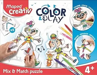 Maped Creativ Color & Play ,small,Mix & Match Puzzle,Blue