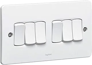 LEGRAND 730006 SWITCH SYNERGY - 6 GANG - 2 WAY - 10 AX - 250 V - WHITE