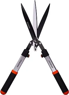 Sharpex 3 Blades Hedge Shear with Sharp Blade, Spring Loaded Fuction and Comfortable Handle (Black and Green)