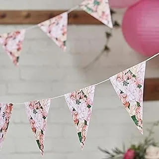 Ginger Ray Floral Paper Bunting, 3.5 Metre Length