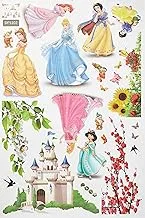 COOLBABY Princess Birds Flower Castle Wall Stickers Home Decor For Kids Rooms Girl Children'S Bedroom Sticker