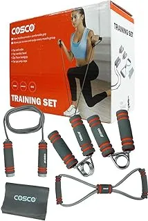 MAX 1 PAIR FOAM HAND GRIP, 1 PC SOFT TUBE, 1 PC AEROBIC BAND, 1 JUMP ROPE