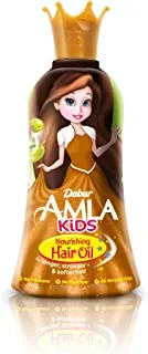 Dabur Amla Kids Hair Oil 200ml | With Natural Oils - Amla, Almond, & Olive | Easy Spread & Massage | For Long, Strong & Soft Hair