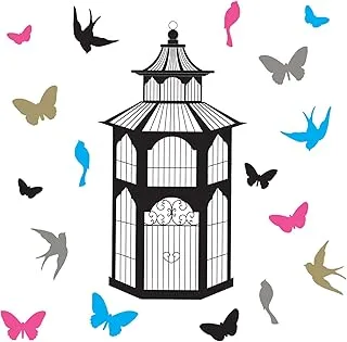 Roommates Deco Birdcage Peel & Stick Wall Decal, Multi-Colour, RMK1346GM