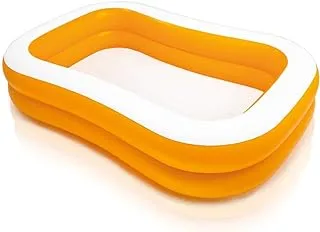 INTEX Mandarin Swim Center Family Pool (90 x 58 x 18, Orange/White)