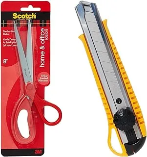 Scotch Household Scissor, 8-Inches (1408) - Red & E2044 Cutter