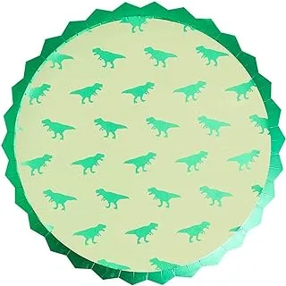 Ginger Ray Dinosaur Paper Party Plate 8-Pieces Pack