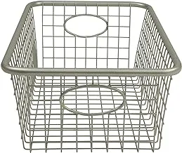 Spectrum Diversified Avery Large Easy-Carry Handles Classic Storage & Organization, Sturdy Steel Wire, Modern Home Décor & Storage Basket, Nickel