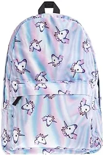 COOLBABY Unicorn Printed School Backpack Blue/Purple/White