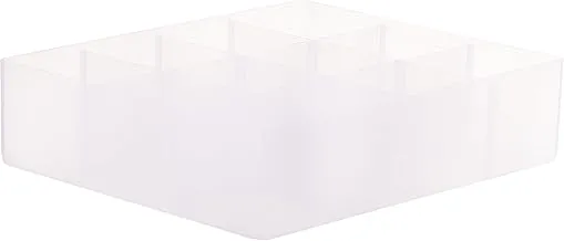 Really USeful 12 Large Compartment Storage Tray - Clear, H 91.4 Cm X W 30.5 Cm X D 0.8 Cm