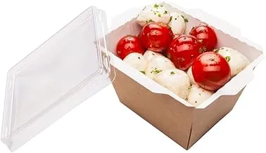 Plastic Lid For Click Lock Take Out Container, To Go Box - Clear 200Ct Cafe Vision Restaurantware