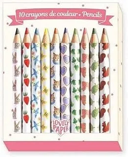 Djeco Aiko Mini Coloured Pencils, 10 Pieces