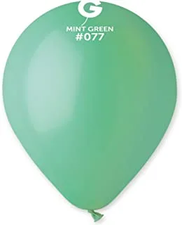 Gemar Standard Latex Balloon 100 Pieces, 5 Inch Size, Mint Green