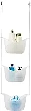 Umbra Bask, White Hanging Shower Caddy, Bathroom Storage And Organizer For Shampoo, Conditioner, Bath Supplies And Accessories, 11-1/4