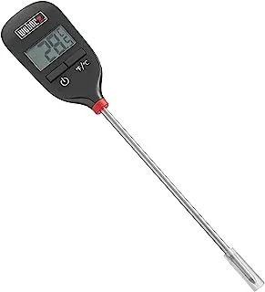 Weber Instant Read Thermometer Black, 0.23x0.075x0.038, 6750