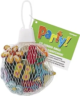 Die Cut Rubber Ring Party Favors, Assorted 10Ct