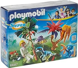 Playmobil Lost Island With Alien And Raptor 6687 Building Kit - Multi Color