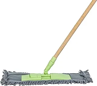 HomePro Bamboo Chenille Broom - Versatile Wooden Broom with Chenille Microfiber Bristles for Effortless All-Purpose Cleaning Inside and Outside Your Home