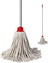 Rglt Liao XL Super Absorbent Cut End Cotton Rope Floor Mop For Cleaning Home Lobby Hall Commercial USe, Multicolor, A130063