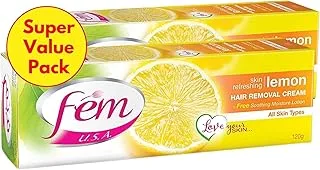 Fem Usa Hair Removal Cream With Refreshing Lemon - 120 gm - Twin Pack