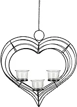 Harmony Glass Tea Light Candle Holder With Metal Sconce - 3 Piece Set