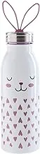 Aladdin Zoo Thermavac™ Stainless Steel Water Bottle 0.43L Bunny – Soft silicone fingerloop | Double Wall Vacuum Insulated Reusable Water Bottle | Keeps Cold for 7 Hours | BPA-Free | Leakproof