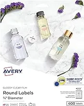 Avery Printable Round Labels with Sure Feed, 3/4