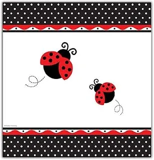 Creative Converting Ladybug Fancy Plastic Table Cover, 54 Inch X 108 Size