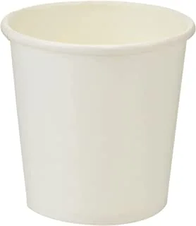 Hotpack Disposable Single Wall Paper Cup White 4 ounce for Tea and Coffee, Hot & Cold Use Cups, 1000 Pieces