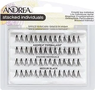 Andrea Permalash Stacked Individual Eye Lashes, Medium, Black