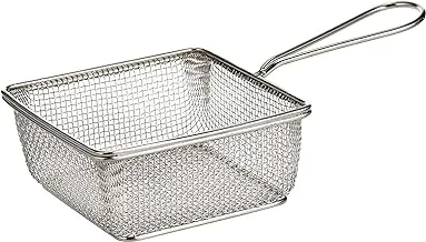 Raj Mini Stainless Steel Side Holder Serving Basket, 13x13x5 cm, Fries Basket