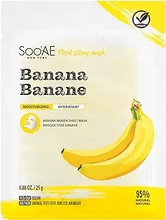 Soo’Ae New York. Soothing & Hydrating Face Sheet Mask. Made in Korea. Food Story- Banana