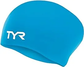 TYR Adult Long Hair Wrinkle-Free Silicone Swim Cap