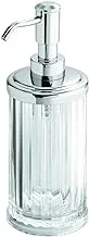 Idesign 13470Es Plastic Alston Refillable Soap/Lotion Dispenser, Clear/Chrome, 20.955 Cm X 6.985 Cm X 6.985 Cm