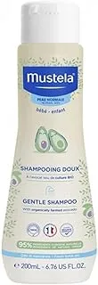 Mustela Baby Gentle Shampoo with Natural Avocado - Hair Care for Kids of all Ages & Hair Types - Tear-Free & Biodegradable Formula 200ml