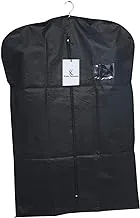 KUBER INDUSTRIES Men's Coat Blazer Cover Foldover Breathable Garment Bag Suit KU8927, Black, 60 x 90 cm