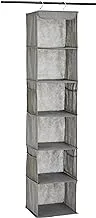 Amazon Basics 6-Tier Hanging Closet Shelf Organizer With Pockets