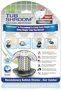 Tubshroom Ultra Revolutionary Bath Tub Drain Protector Hair Catcher/Strainer/Snare Stainless Steel