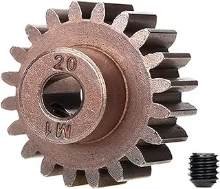 Traxxas Hardened Steel Mod 1.0 Pinion Gear With 5Mm Bore (20T), Black, 6494X