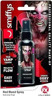 Smiffys 56 ml 2 oz Blood Spray Make Up Kit (Red), one size