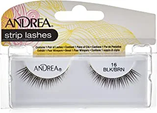 Andrea Strip Lashes, 16 Black/Brown