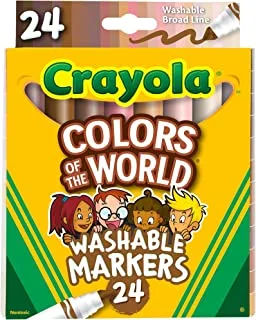 Crayola Colors of the World Washable Markers Pack of 24