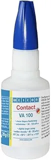 Weicon Contact Va 100 | 20 جرام | Superglue | شفاف | لزوجة متوسطة | العالمي Cyanoacrylate | غراء لجميع الأغراض | المعادن والمطاط والبلاستيك والخشب والزجاج والديكور